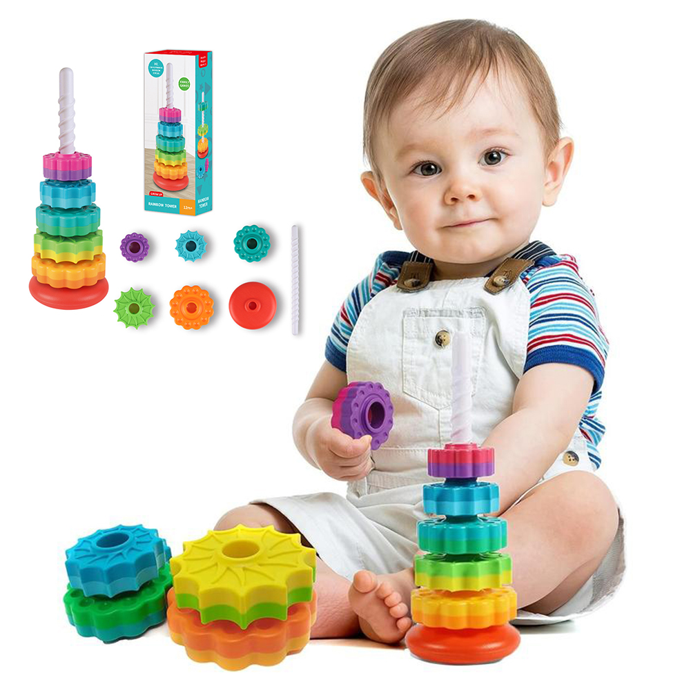 Toddler Learning Tower - لعبة برج قوس قزح للأطفال الصغار