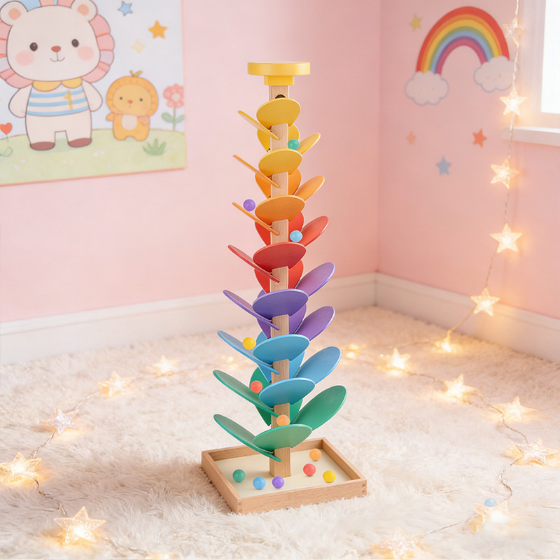 Toddler Learning Tower - شجرة الموسيقى الملونة، لعبة تكديس بتلات
