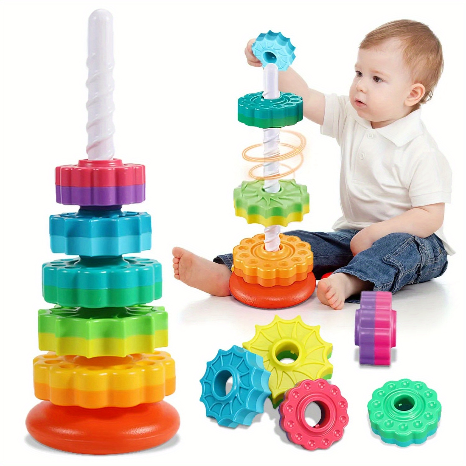 Toddler Learning Tower - لعبة ألغاز دوارة على شكل برج