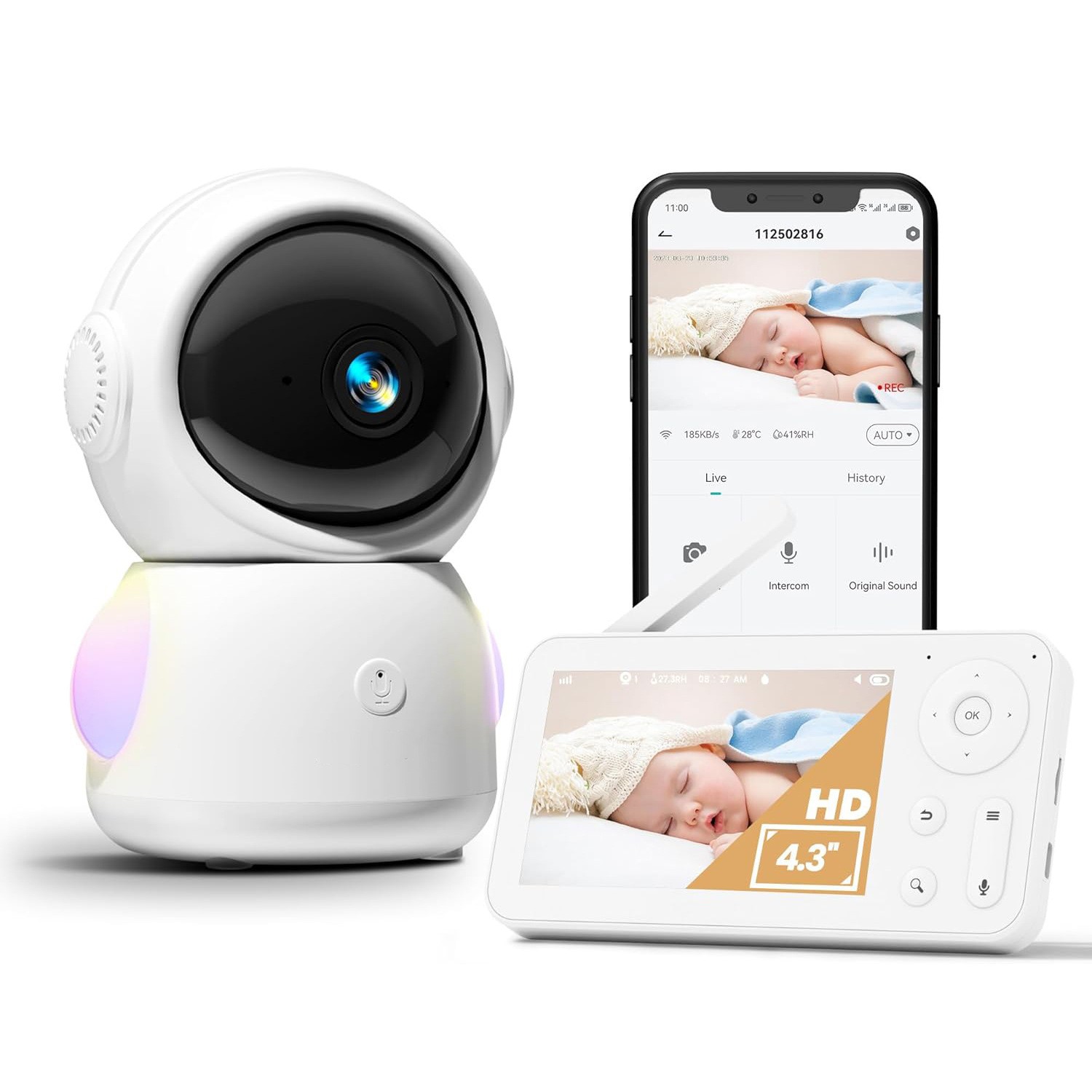 شاشة 4.3 بوصة بدقة 2 ميجابكسل  - مراجعة Wireless Baby Monitor وسعره