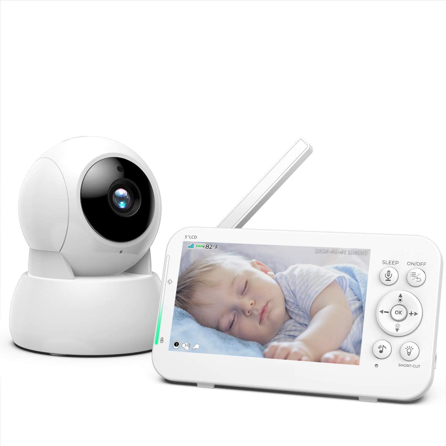 شاشة 5 بوصة بدقة 720 بكسل لمرا - مراجعة Wireless Baby Monitor وسعره