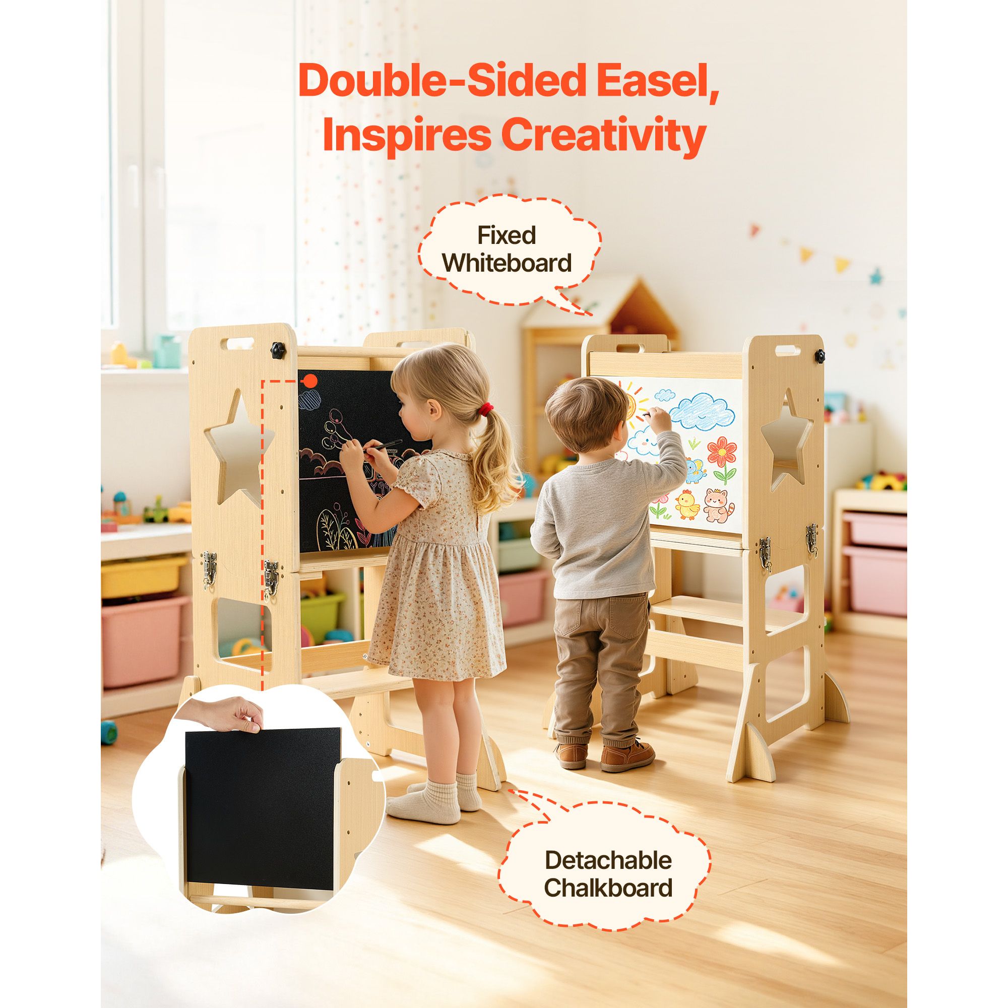 برج الأطفال الخشبي، 6 في 1 كرس - مراجعة Toddler Learning Tower وسعره