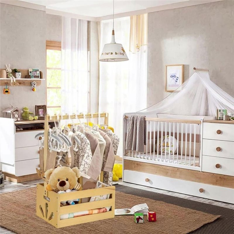 سلة هدايا خشبية A25F لحفلات اس - مراجعة Baby Products Hamper وسعره