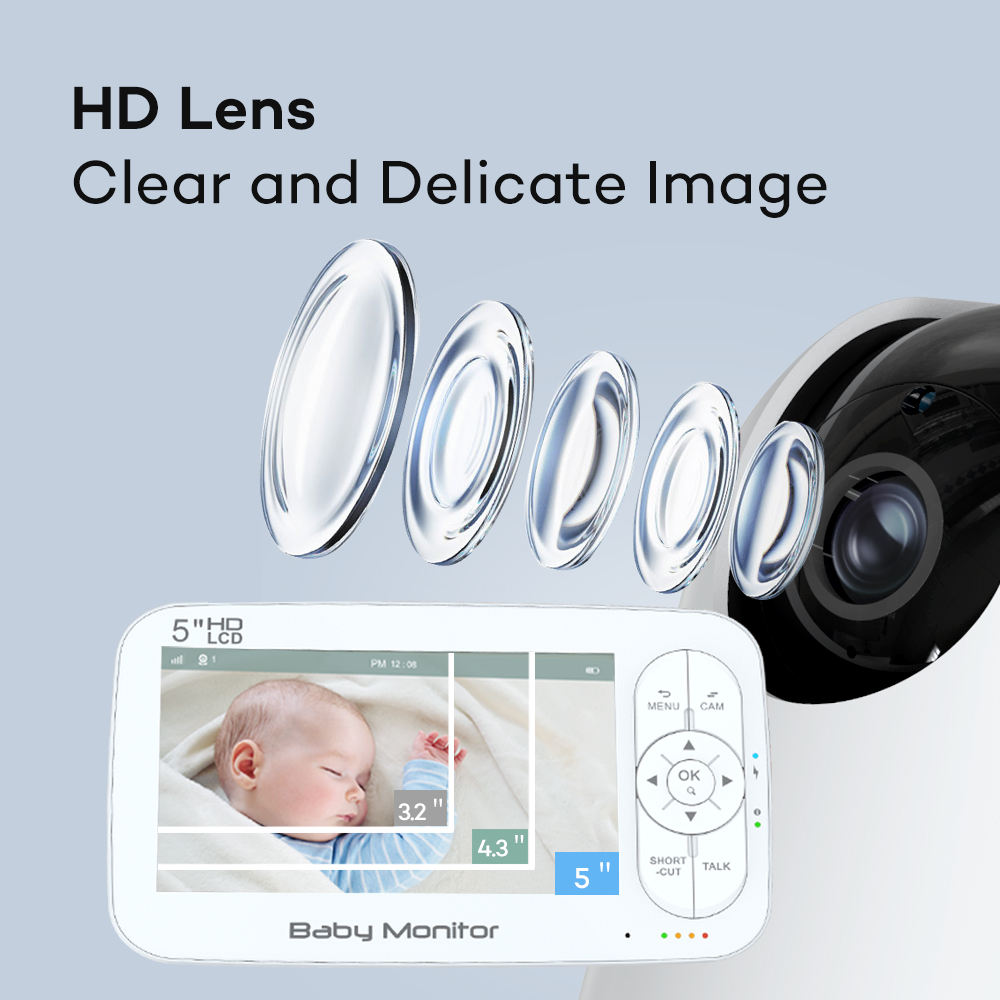 5 بوصة 2MP 1080P APP التحكم عن - مراجعة Wireless Baby Monitor وسعره