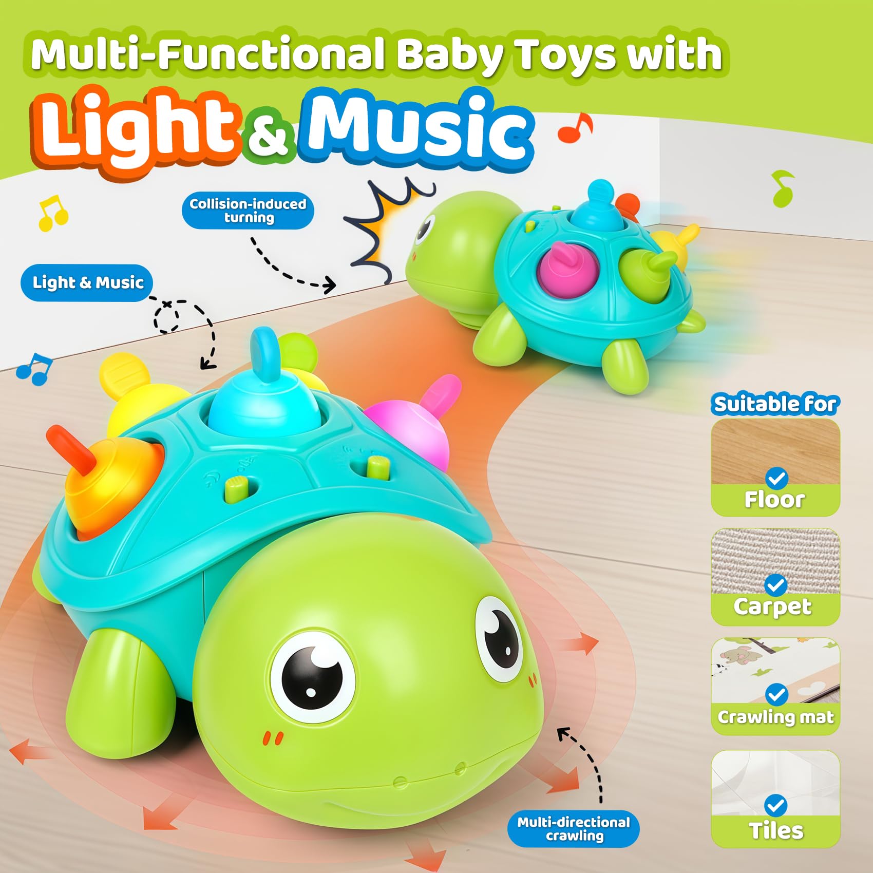لعبة سلحفاة موسيقية للأطفال، ل - مراجعة Baby Walker Activity وسعره