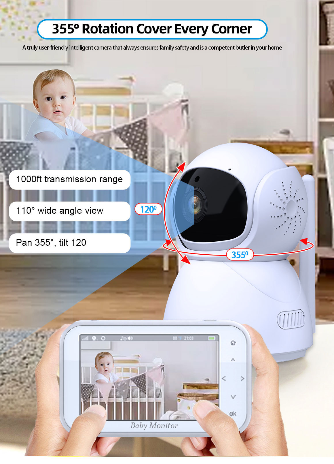 كاميرا مراقبة الأطفال لاسلكية  - مراجعة Wireless Baby Monitor وسعره