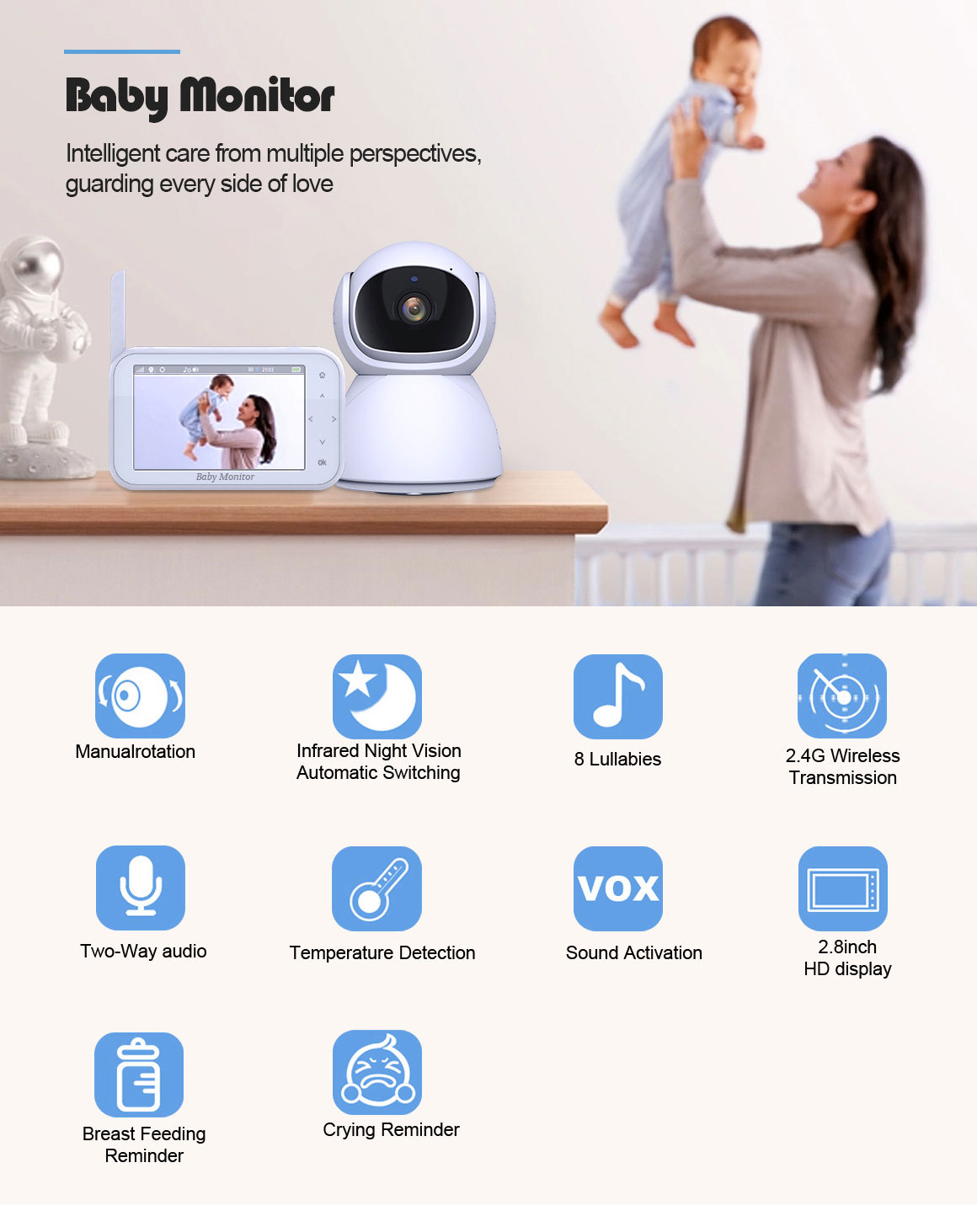 كاميرا مراقبة الأطفال لاسلكية  - مراجعة Wireless Baby Monitor وسعره